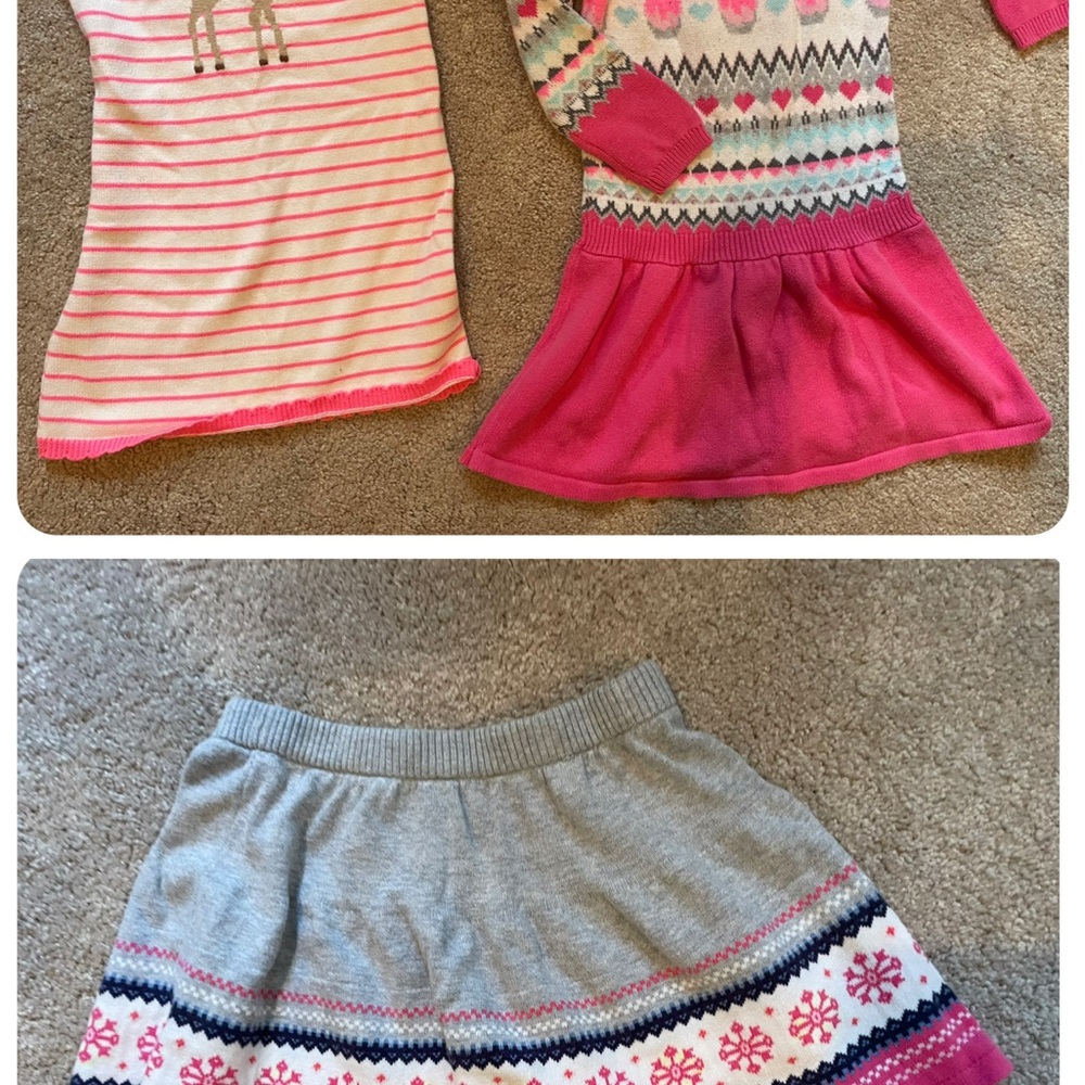 Bundle of Gymboree Pink and Gray Kids Casual Dresses/Skirt